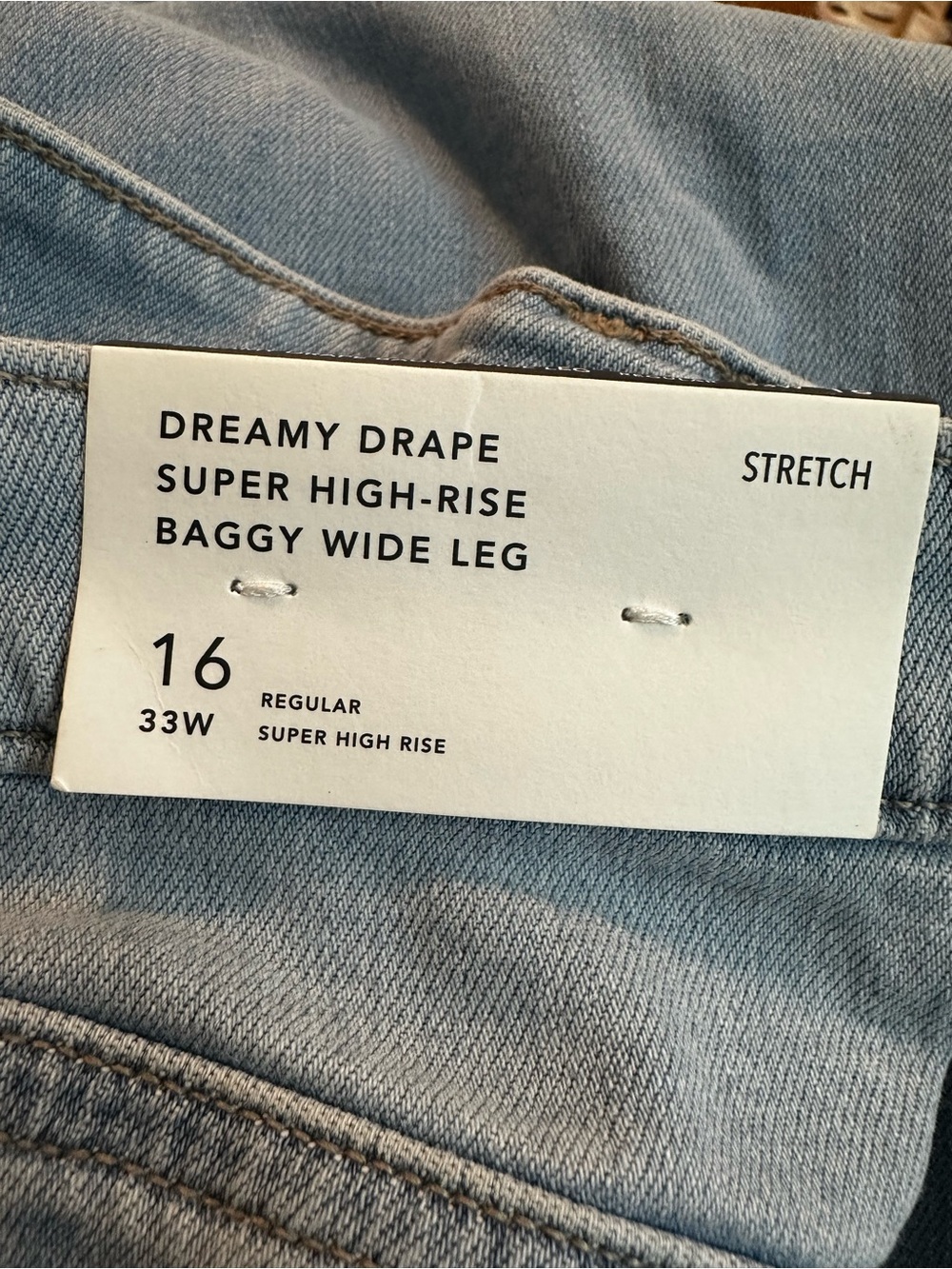 NWT American Eagle Light Wash Wide-Leg Carpenter Painter Baggy Dreamy Drape Jean - Picture 8 of 11